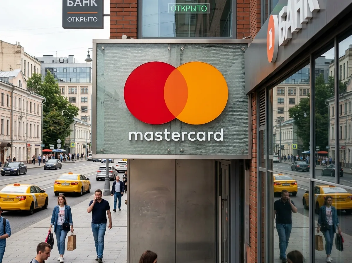 Логотип платёжной системы Mastercard, два круга красный и оранжевый